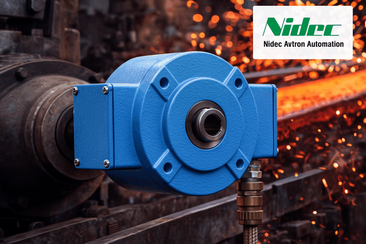 Encoder Nidec Avtron AV56A1KFX6YXGP50 trong nhà máy thép