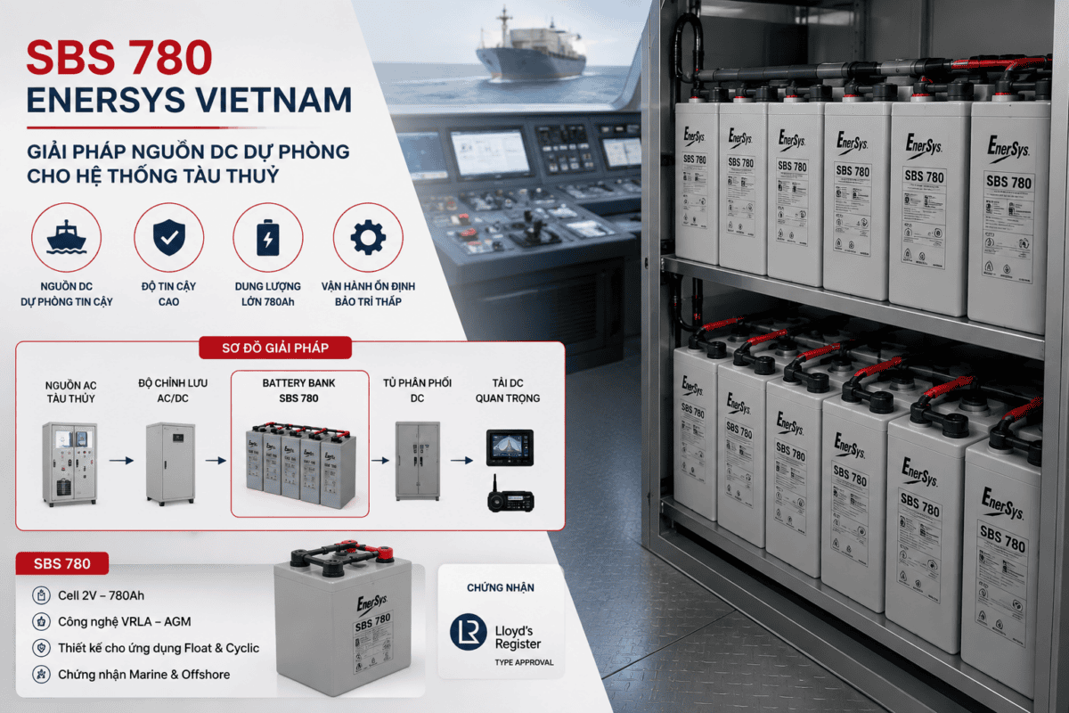 SBS 780 ENERSYS – GIẢI PHÁP NGUỒN DC DỰ PHÒNG CHO HỆ THỐNG TÀU THỦY